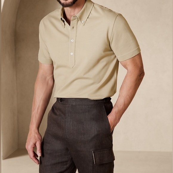Banana Republic - Luxury Touch Piqued Polo - Picture 1 of 6